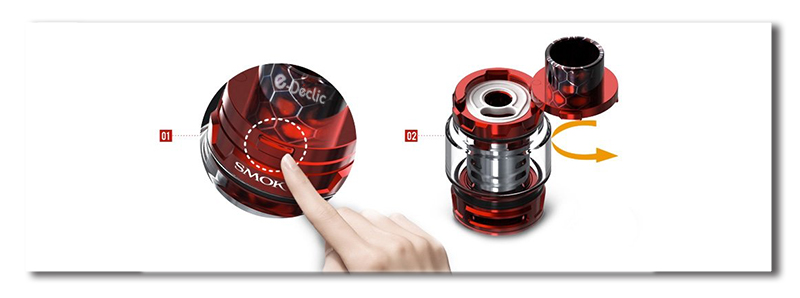 cigarette-electronique-clearomiseur-tfv12-baby-prince-zoom-ouverture-smok-E-Declic